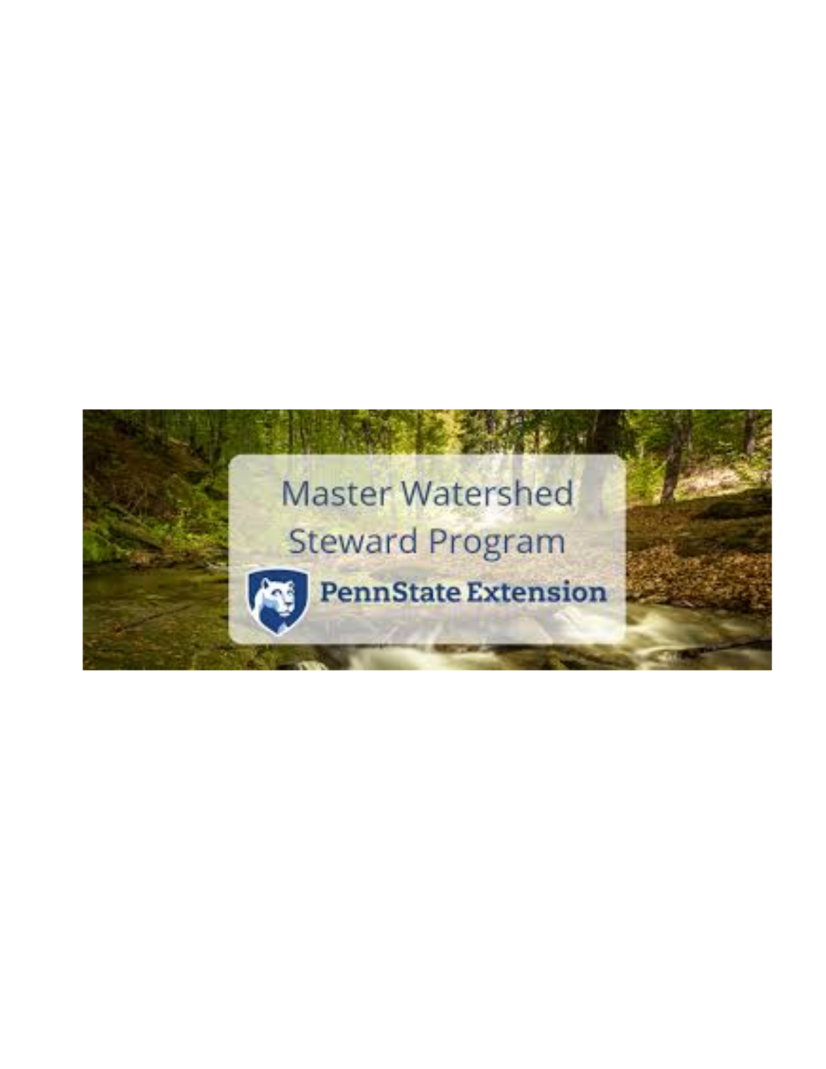 PA Watershed logo in front of a stream